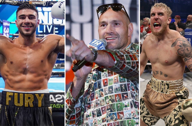 Jake Paul vs Tommy Fury would be an "even" fight says Tyson Fury Photo Credit: Round 'N' Bout Media/Queensberry Promotions/Mikey Williams/Top Rank/Ed Mulholland/Matchroom Boxing