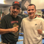 Andreas Katzourakis alongside trainer Abel Sanchez Photo Credit: Team Katzourakis