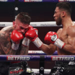 Youssef Khoumari was too strong for Kane Baker in the night’s opener Photo Credit: Mark Robinson/Matchroom Boxing
