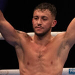 Michael McKinson clashes with Chris Kongon in a highly-anticipated domestic clash on Saturday night Photo Credit: Scott Rawsthorne/MTK Global