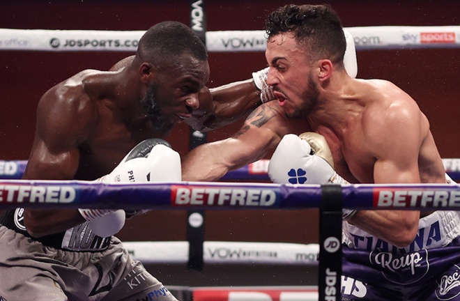 Michael McKinson claimed a hard-fought unanimous decision win over Chris Kongo Photo Credit: Mark Robinson/Matchroom Boxing