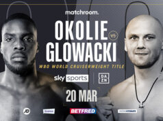 Lawrence Okolie clashes with former two-time world champion Krzysztof Glowacki for the vacant WBO Cruiserweight title on Saturday night