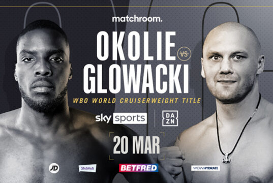 Lawrence Okolie clashes with former two-time world champion Krzysztof Glowacki for the vacant WBO Cruiserweight title on Saturday night