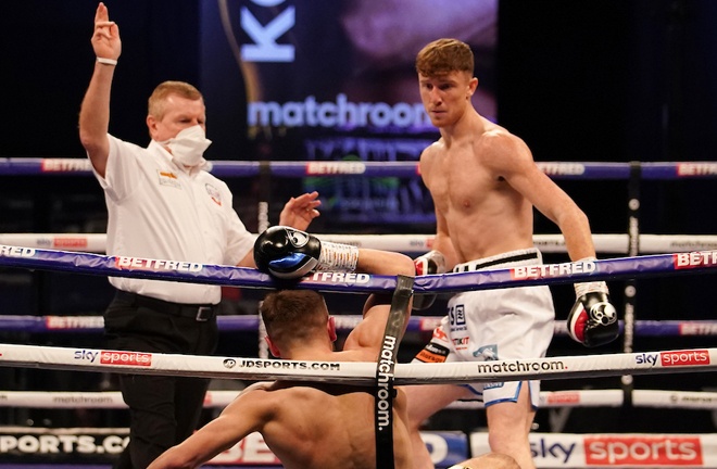 Bradley Rea proved too strong for Lee Cutler in the show opener Photo Credit: Dave Thompson/Matchroom Boxing
