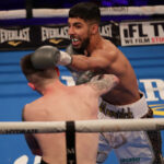McGregor’s stablemate Shabouz Masoud picked up his second stoppage win Photo Credit: Scott Rawsthorne/MTK Global