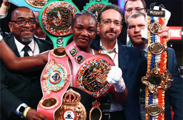 Claressa Shields became undisputed Super Welterweight champion in Michigan on Friday Photo Credit: Stephanie Trapp