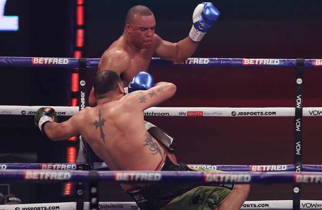 Fabio Wardley stopped former two-time world title challenger Eric Molina in five rounds to remain unbeaten Photo Credit: Mark Robinson/Matchroom Boxing