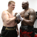 Povetkin and Whyte embraced following their battle Photo Credit: Mark Robinson/Matchroom Boxing