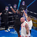 Adeleye preserved his undefeated record Photo Credit: Round ‘N’ Bout Media/Queensberry Promotions