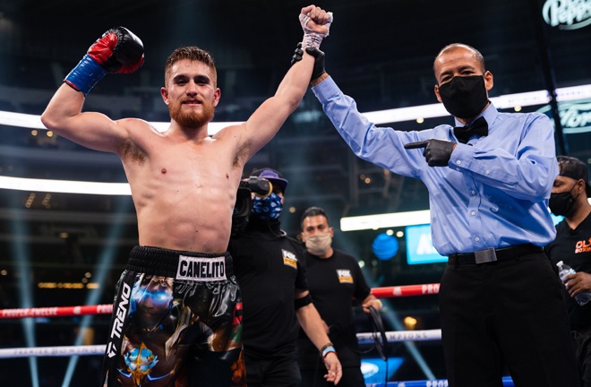 Isaac Avelar featured on the same bill beating Sakaria Lukas Photo Credit: Ryan Hafey/Premier Boxing Champions