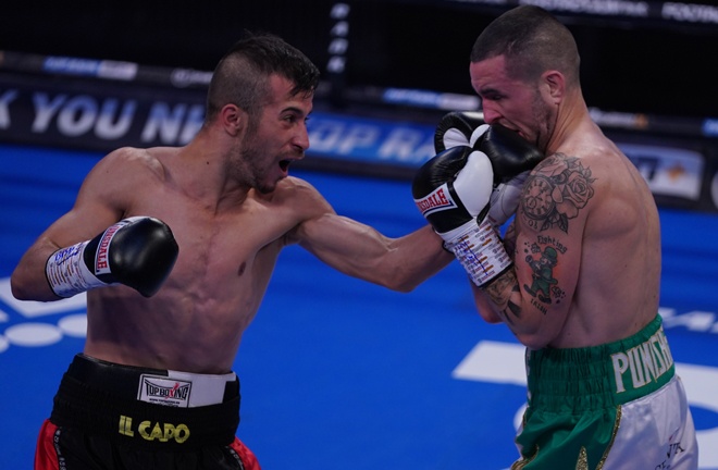 Baluta halted David Oliver Joyce in three rounds in September Photo Credit: Round 'N' Bout Media/Queensberry Promotions