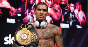 Conor Benn will look forward to a big 2021 after retaining his WBA Continental Welterweight title with a first round stoppage of Samuel Vargas Photo Credit: Dave Thompson/Matchroom Boxing