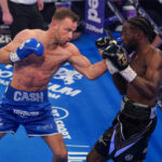 Felix Cash added the British Middleweight title to his Commonwealth crown with a destructive third round stoppage of Denzel Bentley at York Hall Photo Credit: Round ‘N’ Bout Media/Queensberry Promotions