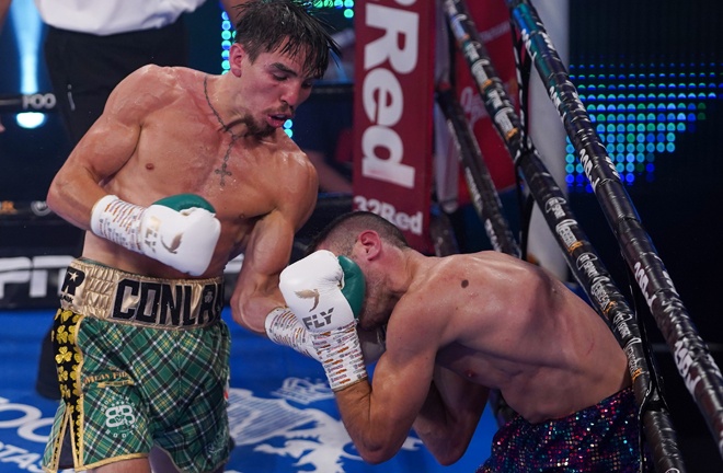 Conlan stopped Sofiane Takoucht in the final round in August Photo Credit: Round 'N' Bout Media/Queensberry Promotions