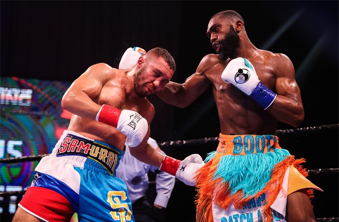 Welterweight talent Jaron Ennis stopped Sergey Lipinets in six rounds in Connecticut Photo Credit: Amanda Westcott/SHOWTIME