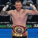 Johnson edged towards a second world title shot claiming the WBO Global Light Heavyweight title Photo Credit: Round ‘N’ Bout Media/Queensberry Promotions