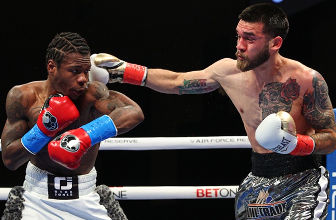 Otha Jones III suffered his first professional loss to Jorge David Castaneda Photo Credit: Ed Mulholland/Matchroom