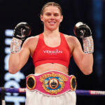 Savannah Marshall successfully retained her WBO Middleweight world title for the first time with a third round stoppage of Maria Lindberg Photo Credit: Dave Thompson/Matchroom Boxing