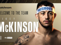 Unbeaten Welterweight Michael McKinson has signed with Eddie Hearn's Matchroom Boxing