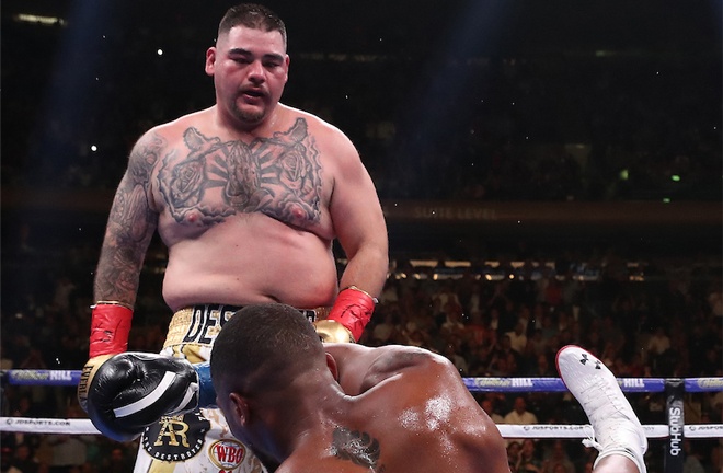 Ruiz Jr knocked out Joshua in their first fight in New York in June 2019 to become world Heavyweight champion Photo Credit: Mark Robinson/Matchroom Boxing