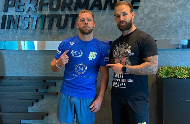 Saunders is finishing his camp in Las Vegas ahead of May 8 Photo Credit: Instagram @cam_peak