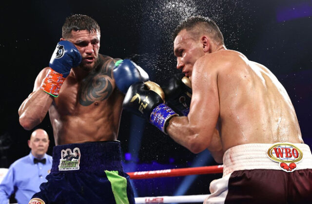 Joe Smith Jr became the new WBO Light Heavyweight world champion with a majority decision win over Maxim Vlasov in Tulsa Photo Credit: Mikey Williams/Top Rank via Getty Images