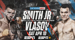 Joe Smith Jr faces Maxim Vlasov for the vacant WBO Light Heavyweight title on Saturday night