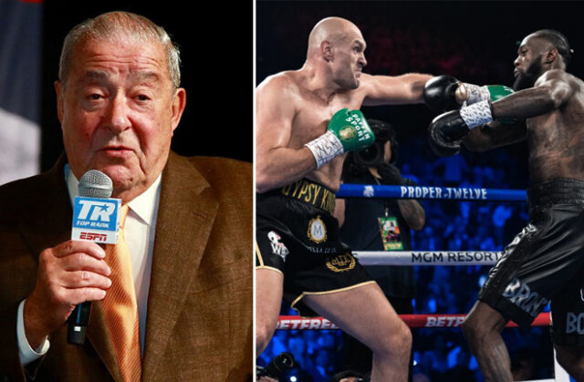 Bob Arum says there is no intention to pay Deontay Wilder step aside money to enable Tyson Fury to face Anthony Joshua in the summer Photo Credit: Mikey Williams/Top Rank/Ryan Hafey/Premier Boxing Champions