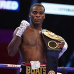 Joshua Buatsi made a sixth defence of his WBA International Light Heavyweight title after stopping Daniel Dos Santos on Saturday Photo Credit: Dave Thompson/Matchroom Boxing