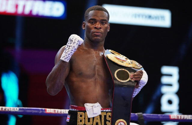 Joshua Buatsi made a sixth defence of his WBA International Light Heavyweight title after stopping Daniel Dos Santos on Saturday Photo Credit: Dave Thompson/Matchroom Boxing Joshua Buatsi made a sixth defence of his WBA International Light Heavyweight title after stopping Daniel Dos Santos on Saturday Photo Credit: Dave Thompson/Matchroom Boxing