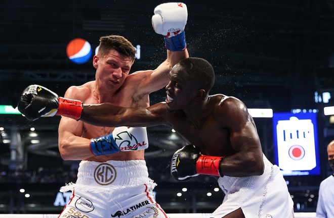 Conway dropped Cissokho in the ninth round Photo Credit: Ed Mulholland/Matchroom