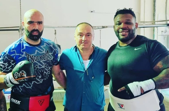 Bogdan Dinu has been sparring with Jarrell Miller ahead of his fight with Daniel Dubois Photo Credit: Instagram @bogdandinu1