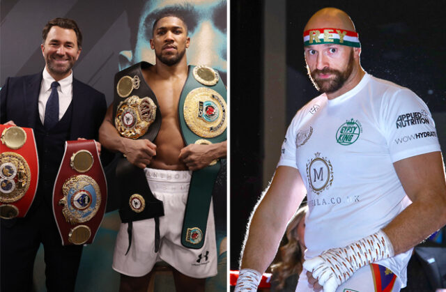 Eddie Hearn would like to know by the end of the week if Anthony Joshua and Tyson Fury are able to meet on August 14 Photo Credit: Mark Robinson/Matchroom Boxing/Mikey Williams/Top Rank