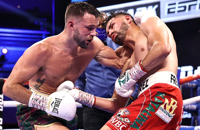 Ramirez had his moments during a pulsating battle Photo Credit: Mikey Williams/Top Rank via Getty Images