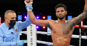 Shane Mosley Jr returns to the ring against Jason Quigley on in Las Vegas on Saturday Photo Credit: Tom Hogan-Hoganphotos/Golden Boy