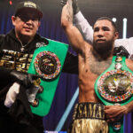 Nery celebrates after securing the WBC Super Bantamweight belt Photo Credit: Amanda Westcott/SHOWTIME