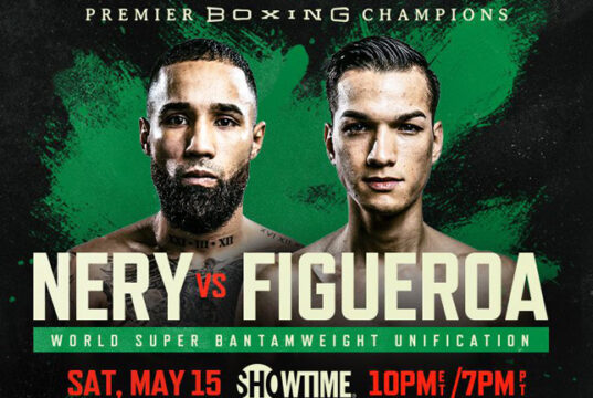 Luis Nery and Brandon Figueroa clash in a Super Bantamweight world title unification in California on Saturday