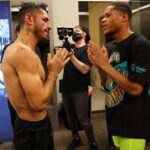 Haney and Linares both showed respect afterwards Photo Credit: Ed Mulholland/Matchroom