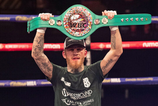 Sam Eggington picked up the WBC Silver Middleweight title with a unanimous decision win over Carlos Molina Photo Credit: Hennessy Sports