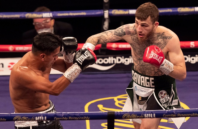 Eggington claimed his 30th professional victory against Molina Photo Credit: Hennessy Sports