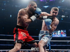 Liam Smith suffered a setback in Russia after a controversial points loss to Magomed Kurbanov on Friday Photo Credit: RCC Boxing Promotions