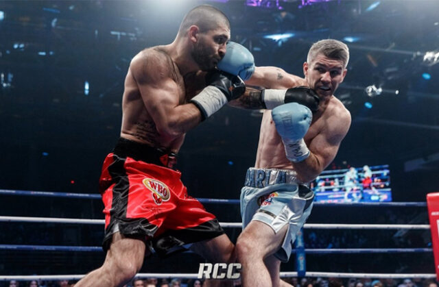 Liam Smith suffered a setback in Russia after a controversial points loss to Magomed Kurbanov on Friday Photo Credit: RCC Boxing Promotions