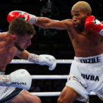 Martin J Ward was beaten by Azinga Fuzile in their IBF Super Featherweight final eliminator Photo Credit: Ed Mulholland/Matchroom