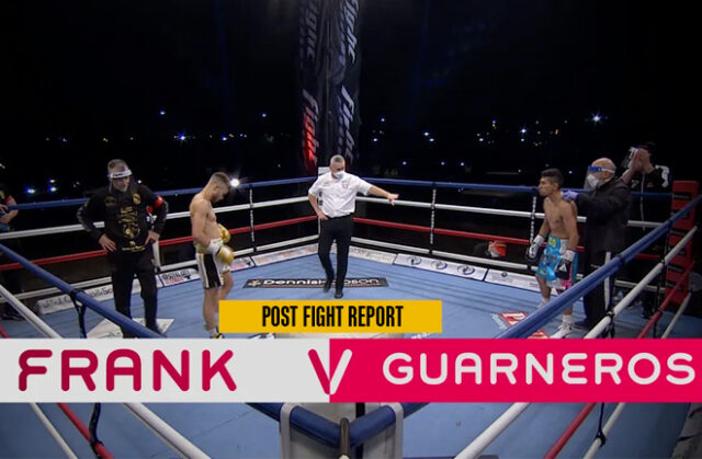 Tommy Frank suffered his second consecutive defeat, as Rosendo Hugo Guarneros defended his IBF Intercontinental Flyweight title with a split decision win over twelve rounds in Sheffield last night. Photo Credit: Fightzone.tv. Tommy Frank suffered his second consecutive defeat, as Rosendo Hugo Guarneros defended his IBF Intercontinental Flyweight title with a split decision win over twelve rounds in Sheffield last night. Photo Credit: Fightzone.tv.