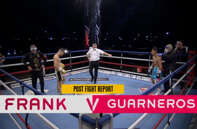 Tommy Frank suffered his second consecutive defeat, as Rosendo Hugo Guarneros defended his IBF Intercontinental Flyweight title with a split decision win over twelve rounds in Sheffield last night. Photo Credit: Fightzone.tv.