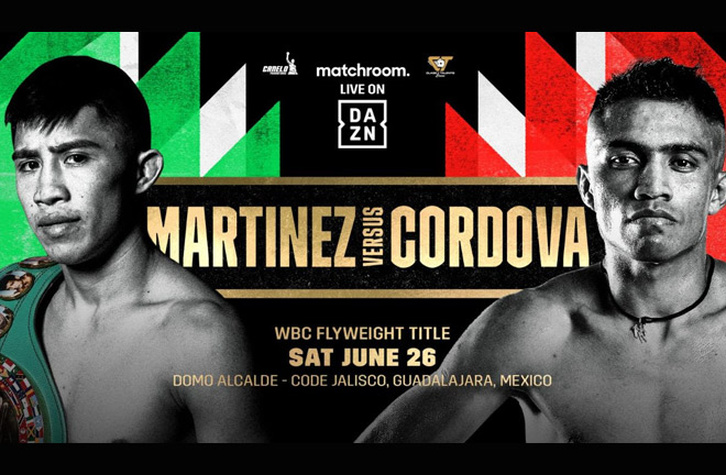 Julio Cesar Martinez will defend his WBC Flyweight world title against Joel Cordova on the opening show in Guadalajara