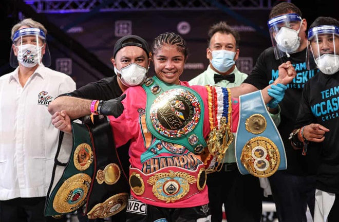 Jessica McCaskill is the undisputed Welterweight champion Photo Credit: Ed Mulholland/Matchroom Boxing