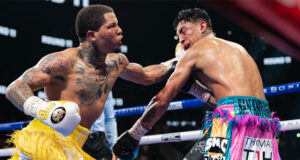 Gervonta Davis landed three knockdowns on route to stopping Mario Barrios in Atlanta on Saturday Photo Credit: Ryan Hafey/Premier Boxing Champions