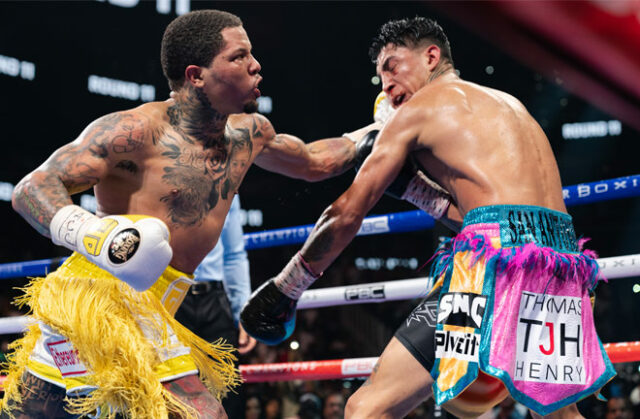 Gervonta Davis landed three knockdowns on route to stopping Mario Barrios in Atlanta on Saturday Photo Credit: Ryan Hafey/Premier Boxing Champions