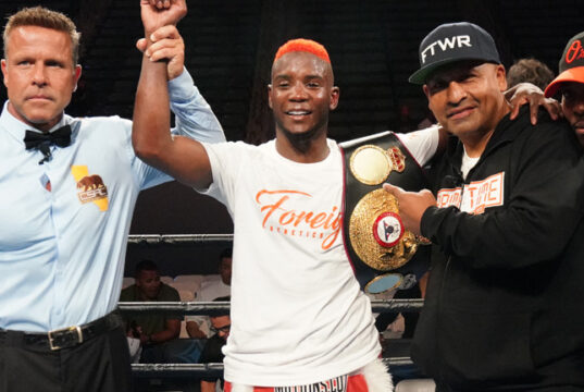 Colbert successfully defended his WBA Interim Super Featherweight title Photo Credit: Sean Michael Ham/ Premier Boxing Champions